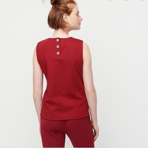 ! J.Crew Jeweled button-back ponte top AE782